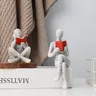 Figurines abstraites en résine pour décoration de maison – vue 3