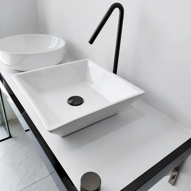 Robinet lavabo vasque surélevé colonne bec haut jet… – vue 5