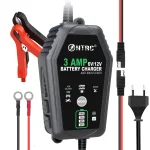 HTRC – chargeur de batterie intelligent automatique 6V 12V 3000mA, pour batterie au Lithium LiFePO4 au plomb AGM GEL, pour voiture et moto