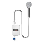 Ensemble de pommeau de douche thermostatique sans réservoir, chauffe-eau domestique, température réglable, machine de chauffage instantané de l&rsquo;eau étanche