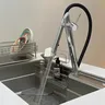 Robinet d'évier de salle de bains en laiton noir/Chrome – vue 5