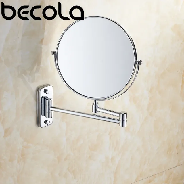 Miroir mural articulé extensible chromé rond 8 pouces…