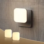 Veilleuse à intensité variable avec capteur marche/arrêt automatique, lumière chaude, économie d&rsquo;énergie, Design mince, chambres à coucher, salle de bains, escaliers, couloirs