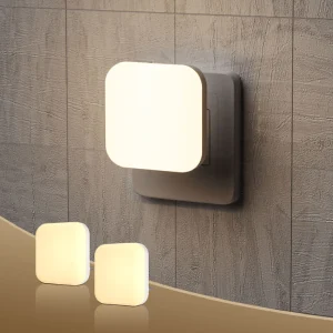 Veilleuse à intensité variable avec capteur marche/arrêt automatique, lumière chaude, économie d&rsquo;énergie, Design mince, chambres à coucher, salle de bains, escaliers, couloirs