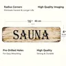 Panneau de sauna vintage en aluminium 4x16" (10x40cm) – vue 2