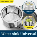 Bouchon de filtre d&rsquo;évier de cuisine en acier inoxydable 304, trou Dense, panier de filtre de vidange d&rsquo;évier avec poignée, accessoires de vidange
