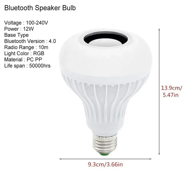Ampoule de musique avec haut-parleur Bluetooth E27 – vue 6