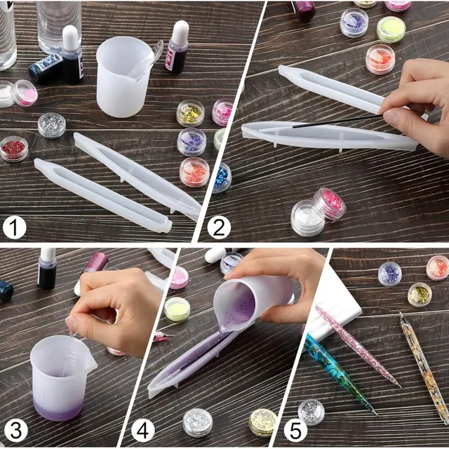 3 moules en silicone pour fabrication de stylos en… – vue 2