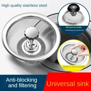 Filtre d&rsquo;évier de cuisine en acier inoxydable, maille d&rsquo;évier, crépines d&rsquo;égout, collecteur de canalisations de sol de salle de bains, trou de vidange de déchets, filtre piège