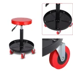 Outil de réparation automobile, chaise d&rsquo;atelier, tabouret de réparation de voiture, banc à 5 roues réglable et relevable, siège de réparation d&rsquo;atelier rond roulant