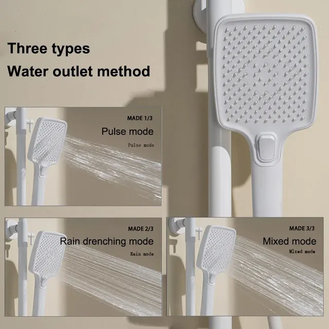 Système de douche à lumière ambiante avec bouton de piano – vue 5