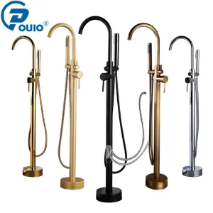 Baignoire murale ou au sol noire vissée IO 256, poignée de touristes, bec à percussion autoportant, baignoire sur pattes, centre commercial