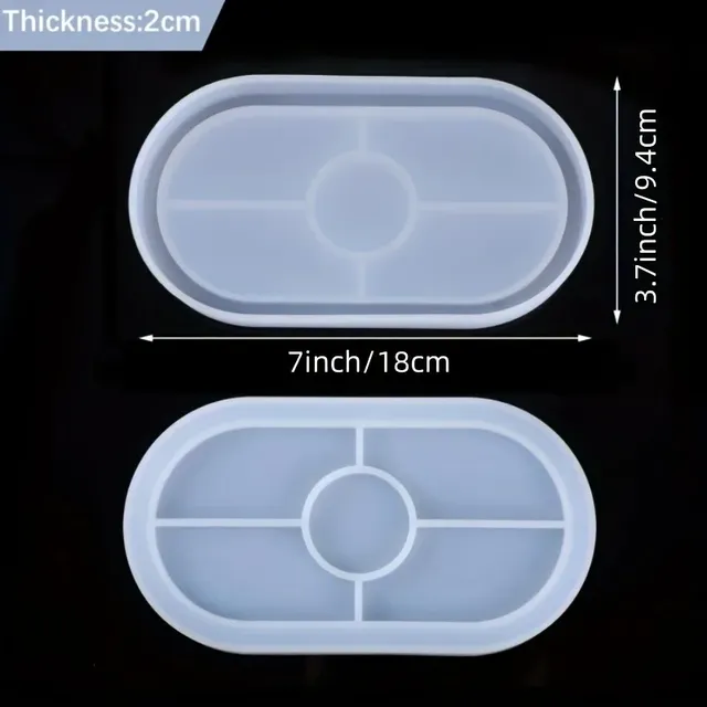 Moule ovale en résine de silicone – vue 2