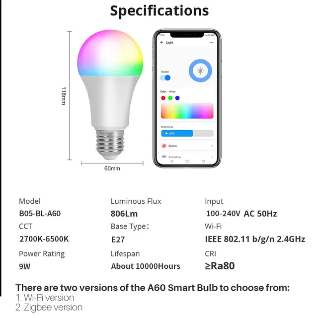 EWelink ampoule intelligente E27 WiFi lampe à bricoler… – vue 6
