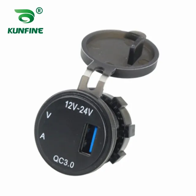 Chargeur voiture QC3 rapide voltmètre ampèremètre… – vue 4