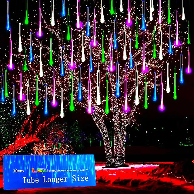 Lumières de pluie de météorites à LED