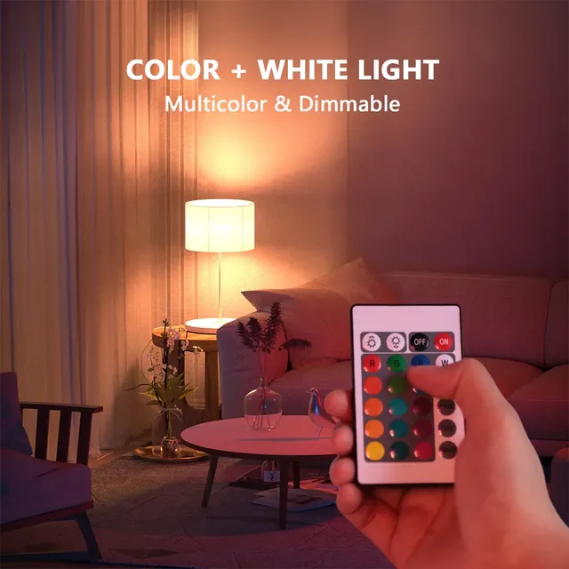 220V E27 RGB LED ampoule Bombillas LED 5W 10W 15W IR… – vue 4