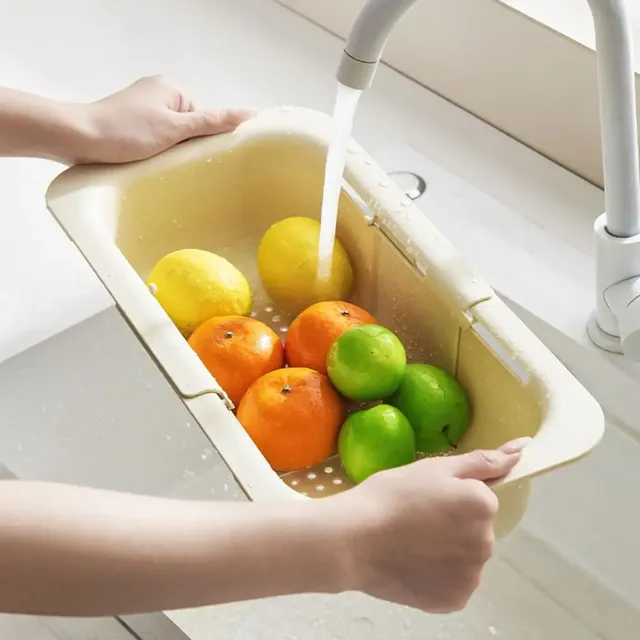 Panier rétractable extensible évier réglable perforé… – vue 2