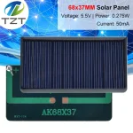 1/3 pièces 5.5V 50mA panneaux solaires polycristallin 68x37mm Mini cellules solaires Sunpower bricolage panneau photovoltaïque pour chargeur de batterie