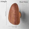 Poignée tiroir bois massif galet noyer noir ergonomique… – vue 4