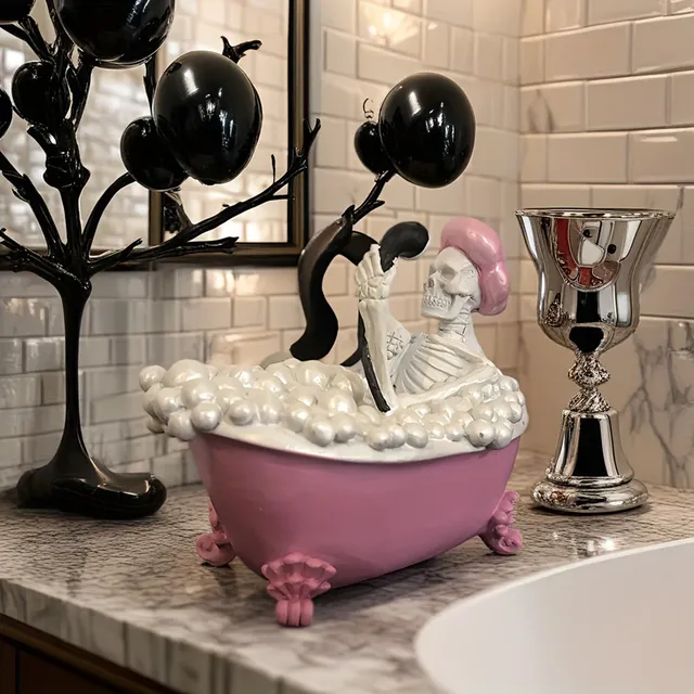 Décor fantôme de baignoire rose – vue 4