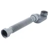 Tuyau de Vidange Flexible pour Baignoire et Douche, Piège à Profil Bas, Piège en P pio, Vidange de Baignoire Autoportante pour Baignoire, 1 P, 1/2 P