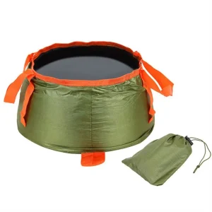 Durable imperméable pliant bassin de lavage Pot sacs d’eau seau d’eau en Polyester lavabo seau pliable pour la randonnée en plein air Durable imperméable pliant bassin de lavage Pot sacs d’eau seau d’eau en Polyester lavabo seau pliable pour la randonnée en plein air