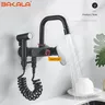 BAKALA robinet de cuisine mural en laiton noir mat – vue 5