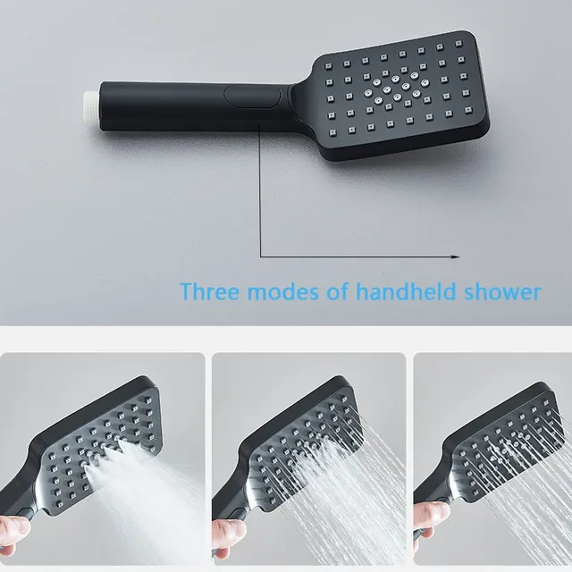 Colonne douche murale thermostatique noir mat or… – vue 4