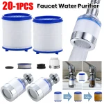 Éléments filtrants pour robinet 360 °   Adaptateur de robinet, purificateur d&rsquo;eau, élimine les impuretés pour la cuisine et la salle de bains, élimine le chlore et les métaux lourds