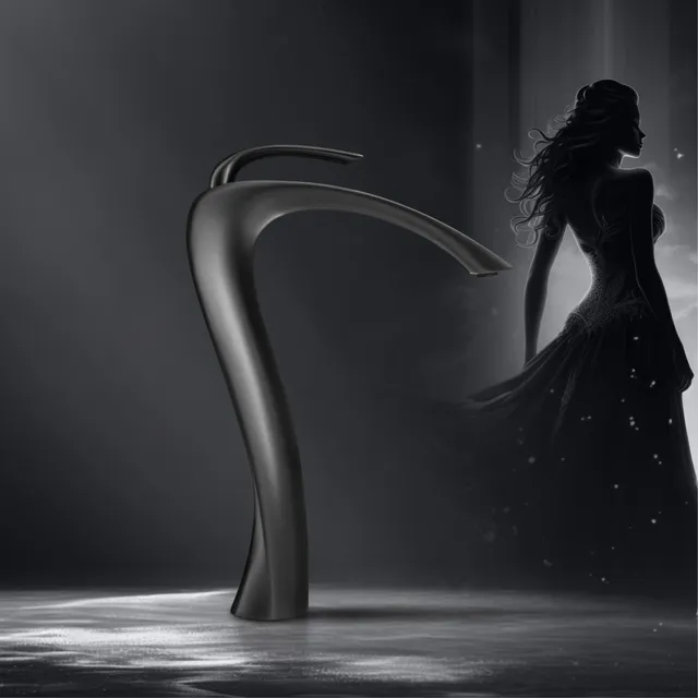 Robinet de lavabo de salle de bains en laiton chromé de… – vue 4