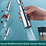 Robinet de cuisine aérateur, 3 Modes, salle de bains, pulvérisateur anti-éclaboussures, robinets de cuisine, robinet anti-éclaboussures, Booster, filtre de douche, 1 pièce