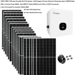 Kit de panneaux solaires pour la maison, onduleur réseau Growatt, grand panneau, invite pour la maison, 10000 W, 5000W, 380V, 3 phases, 220V, 2 MPPT, 500W