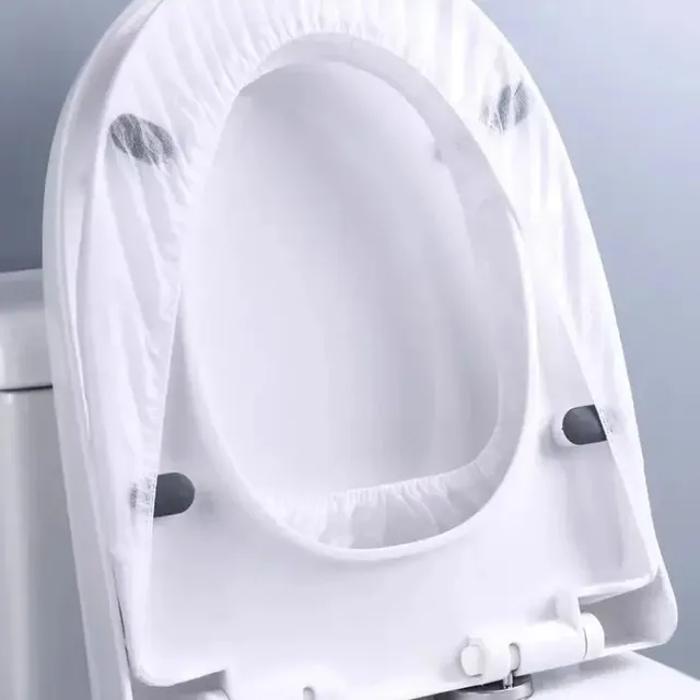 5/10/20/50PCS Blanc Housse de siège de toilette Salle de… – vue 6