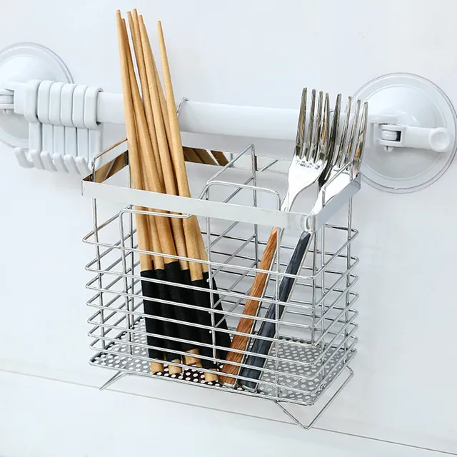 Organisateur couverts suspendu mural inox chromé… – vue 5