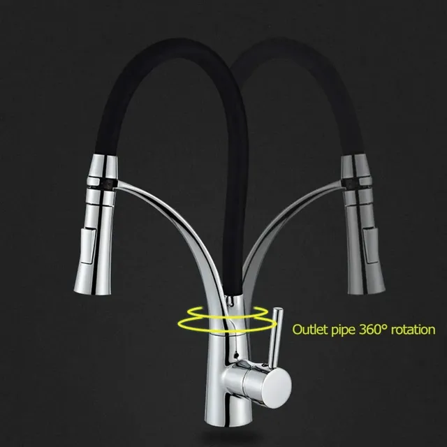 Robinet de cuisine extractible avec buse flexible en… – vue 3