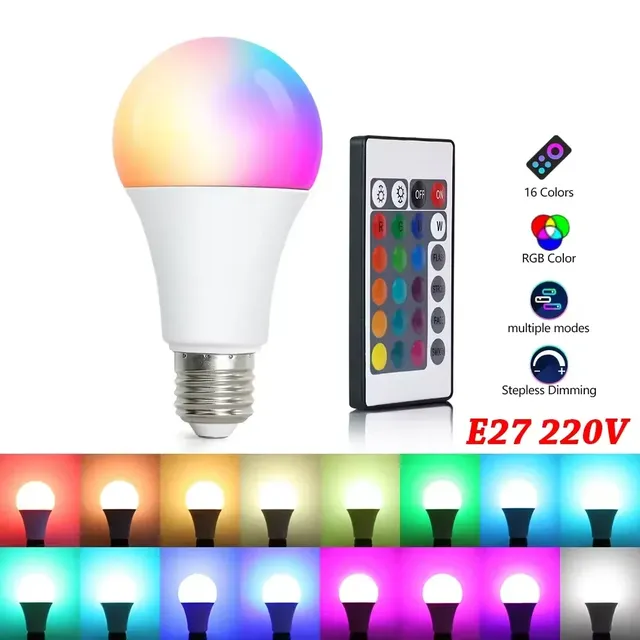 Ampoule LED multicolore RGB – vue 3