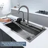 Nouvel évier de cuisine en acier inoxydable avec cascade – vue 6