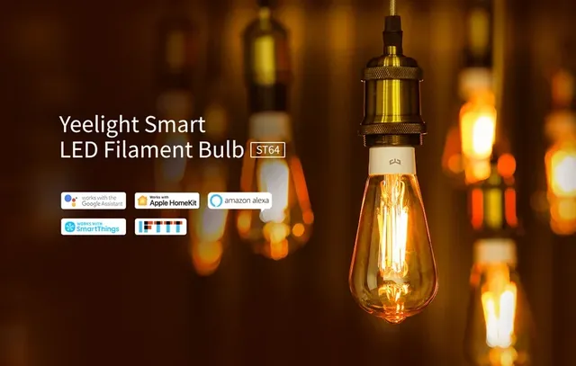 Ampoule filament LED connectée wifi E27 220240V ST64… – vue 3