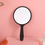 Miroir de maquillage Durable, petit miroir rond portatif Anti-chute avec poignée, miroir Portable pour la maison