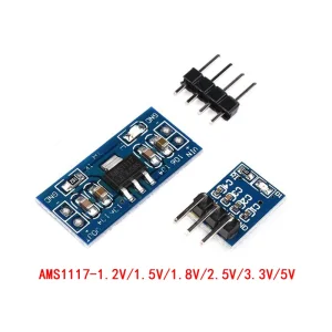 Module régulateur tension AMS1117 sorties multiples 1v2 1v5 1v8 2v5 3v3 5v carte circuit imprimé bleue compact