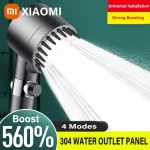 Xiaomi pomme de douche haute pression 4 Modes pulvérisation réglable avec Massage arrêt d&rsquo;eau à une touche pomme de douche à économie d&rsquo;eau salle de bain
