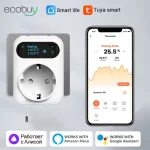 Thermostat Wifi intelligent, prise de courant, contrôleur de température, application Tuya, commande vocale, interrupteur électrique pour chauffage et refroidissement des appareils