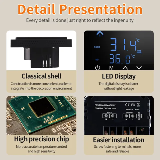 Thermostat de régulateur de température intelligent – vue 6