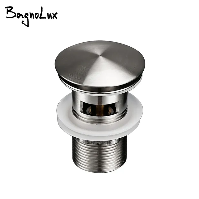 Bonde lavabo acier inoxydable brossé mat clic clac tête…