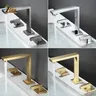 Robinet de lavabo en or brossé – vue 3