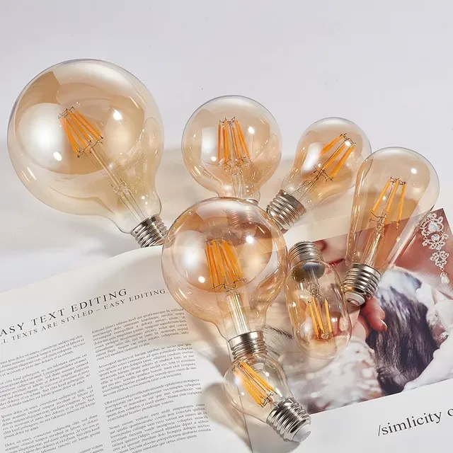 Ampoule LED Edison C35 G45 A60 ST64 T45 G80 G95 G125 4W… – vue 5