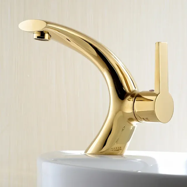 Becola Moderne Robinet de Bassin En Laiton Or Salle De… – vue 5