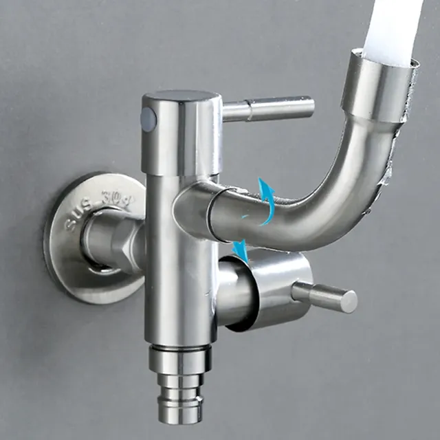 Robinet mural rotatif multifonctionnel inoxydable… – vue 3