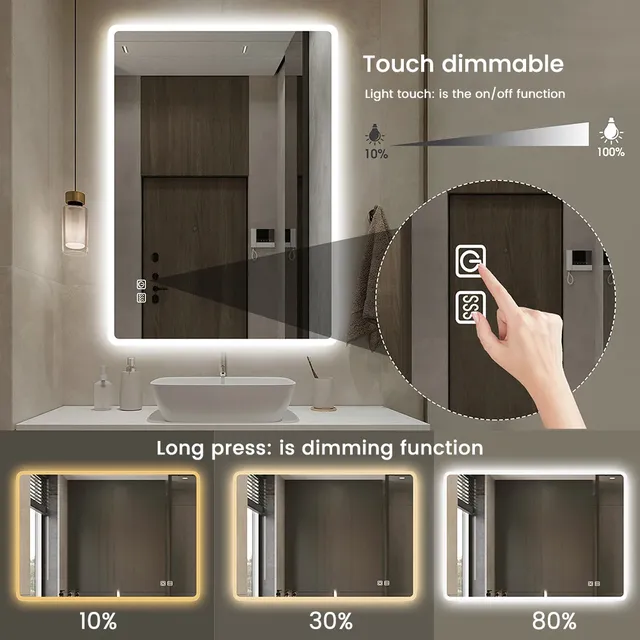 Commutateur de capteur tactile 12V salle de bains miroir… – vue 3